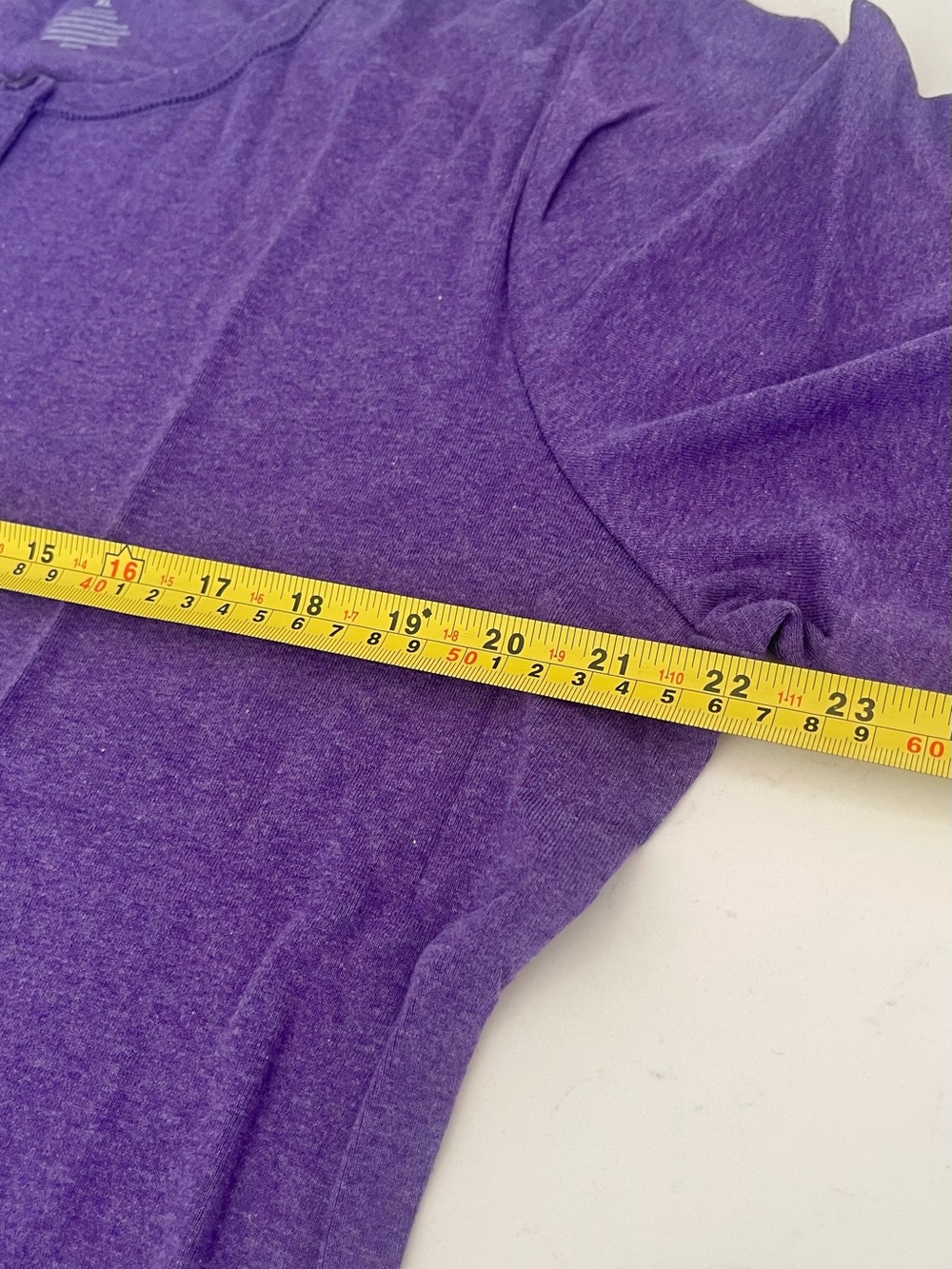Duluth Trading Co Women’s Heather Purple Henley Short Sleeve Tee Top, Size XL - Picture 7 of 9